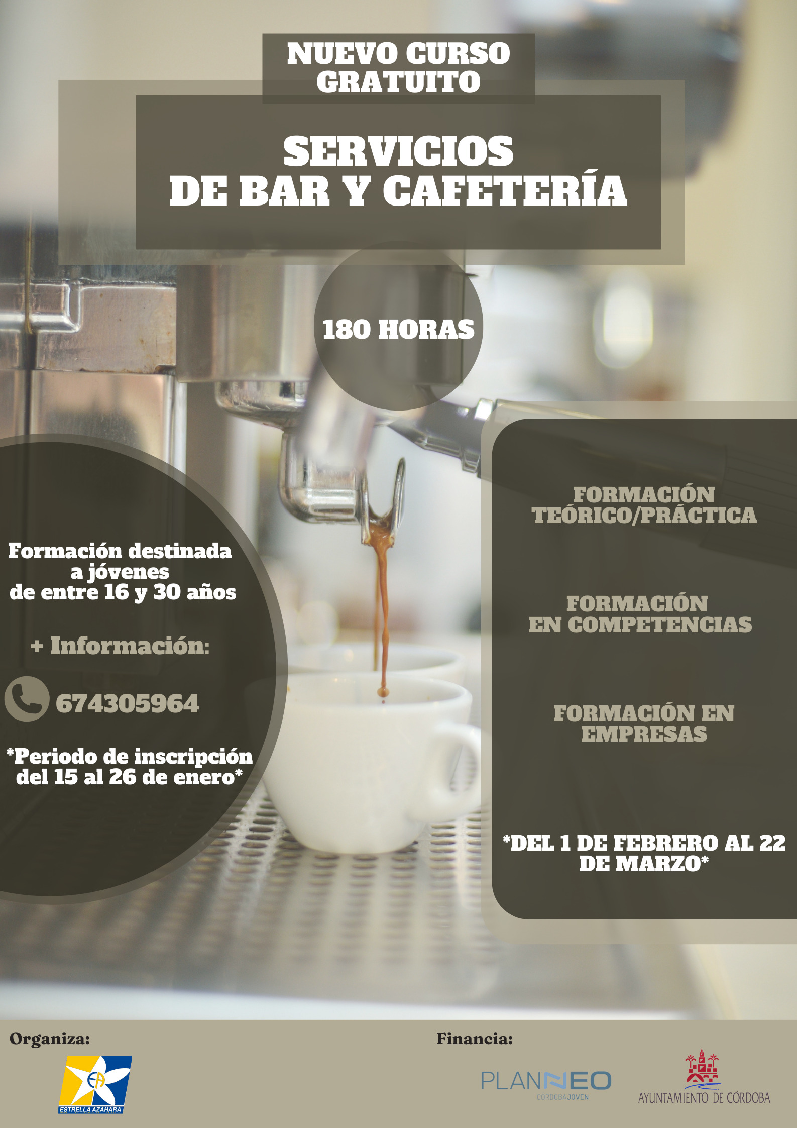 CURSO «SERVICIOS DE BAR Y CAFETERÍA»