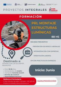 MONTAJE ESTRUCTURAS LUMÍNICAS