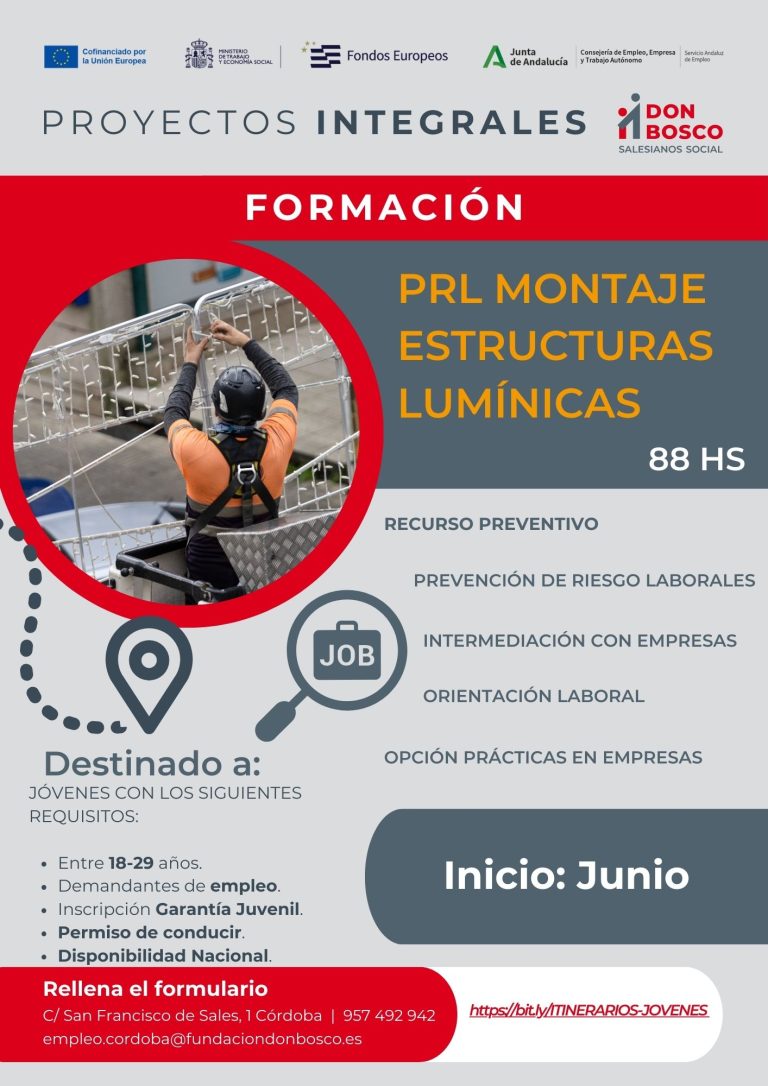 MONTAJE ESTRUCTURAS LUMÍNICAS